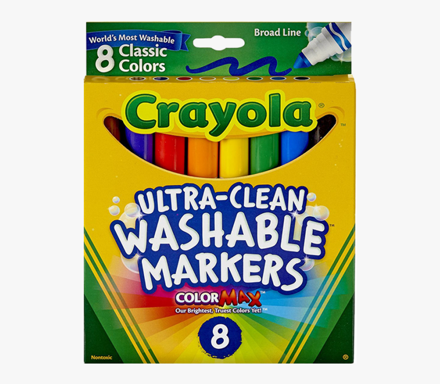 Crayola Bold Washable Broad Line Markers 8 Pack, HD Png Download, Free Download