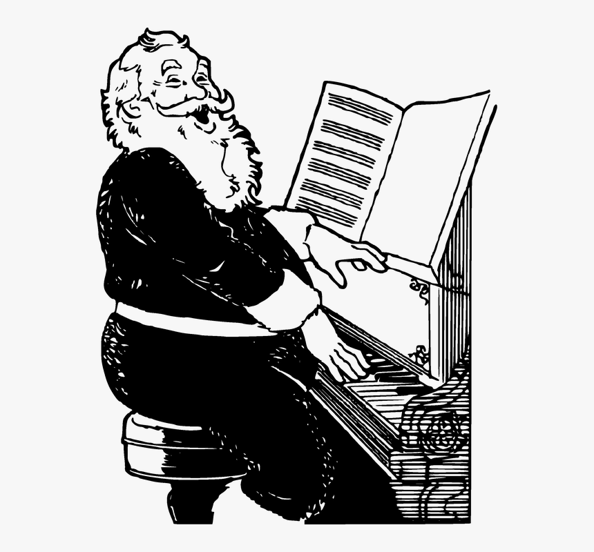 Santa Claus, Christmas Music, Piano, Parties - It's Beginning To Look Alot Like Fuck, HD Png Download, Free Download