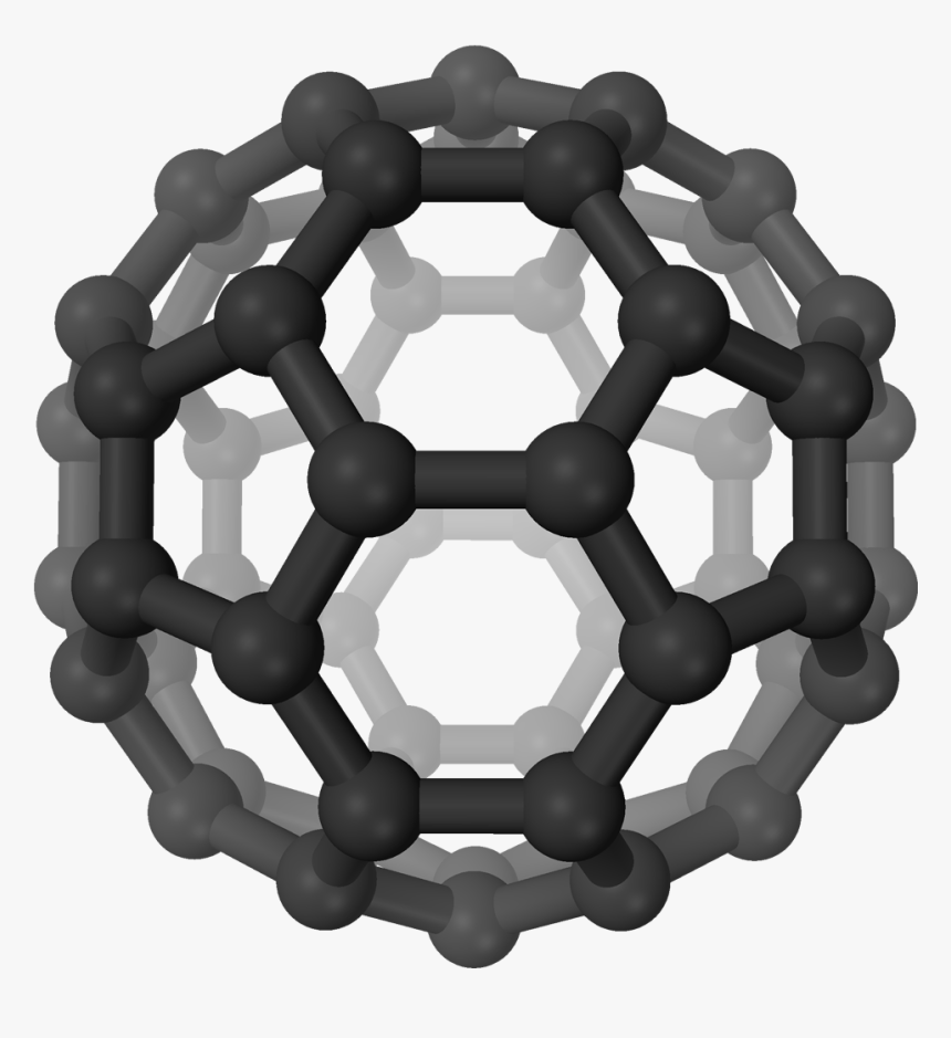 Buckminsterfullerene Perspective 3d Balls - Carbon 60, HD Png Download, Free Download