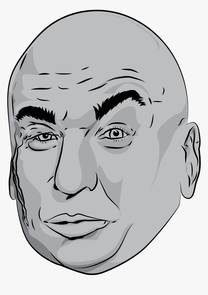 Vector Doctor Evil Mike Myers - Black And White Vector Pic Michael Myers, HD Png Download, Free Download
