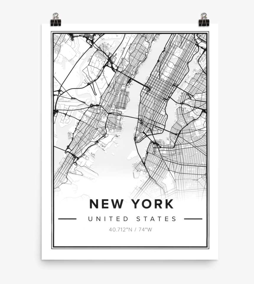 New York Map Poster - Poster, HD Png Download, Free Download