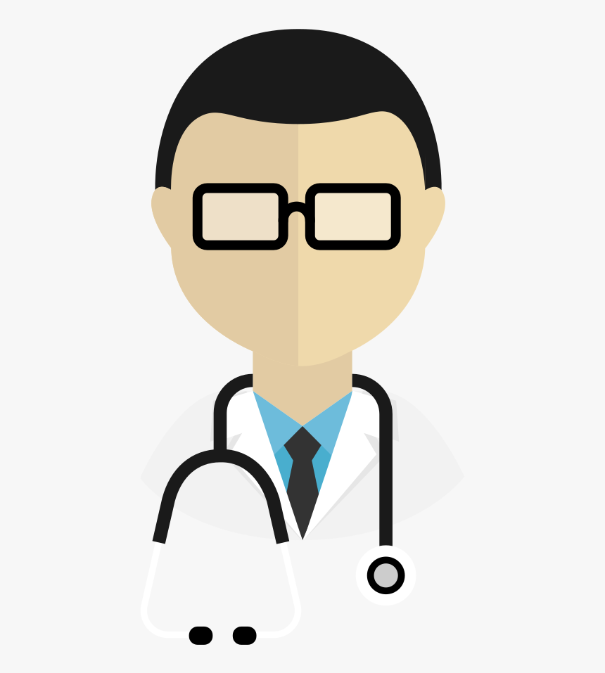 Male Doctor Flat Icon Vector - Doctor Vector Png, Transparent Png, Free Download