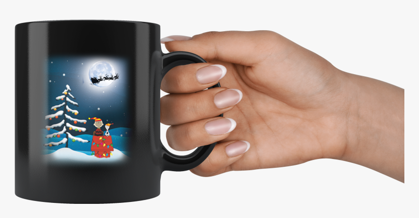 Charlie Brown And Snoopy Christmas Night Light Mug - Trump Father's Day Gift, HD Png Download, Free Download