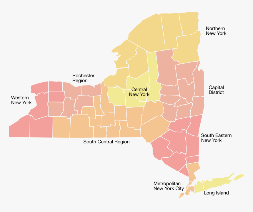 Map Of New York County Region, HD Png Download, Free Download