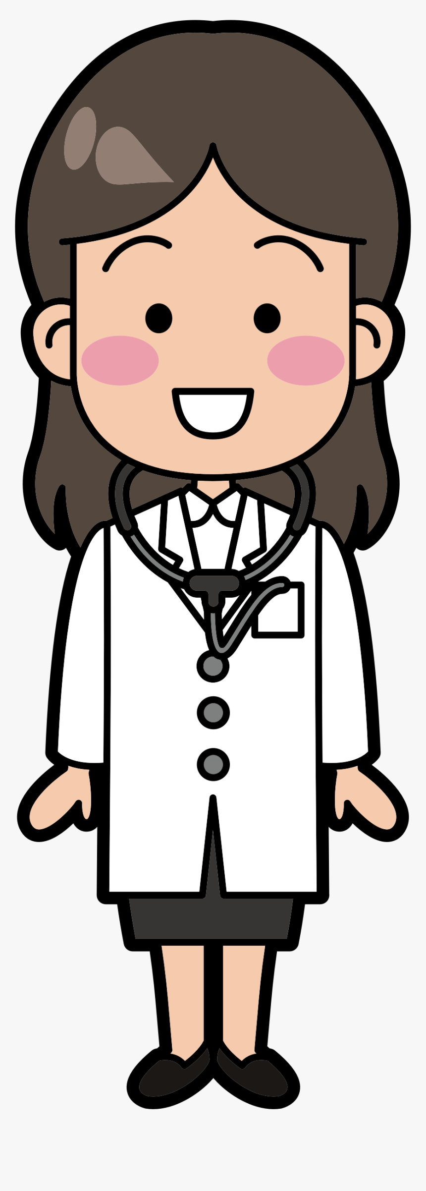 Vector Library Big Image Png Female Doctor Clipart - Female Clip Art Doctor, Transparent Png, Free Download