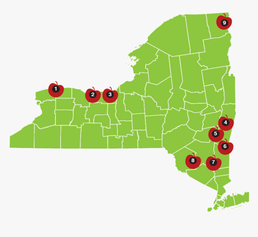 Grower Map With Highlighted Growing Areas - Ny County Tax Map, HD Png Download, Free Download