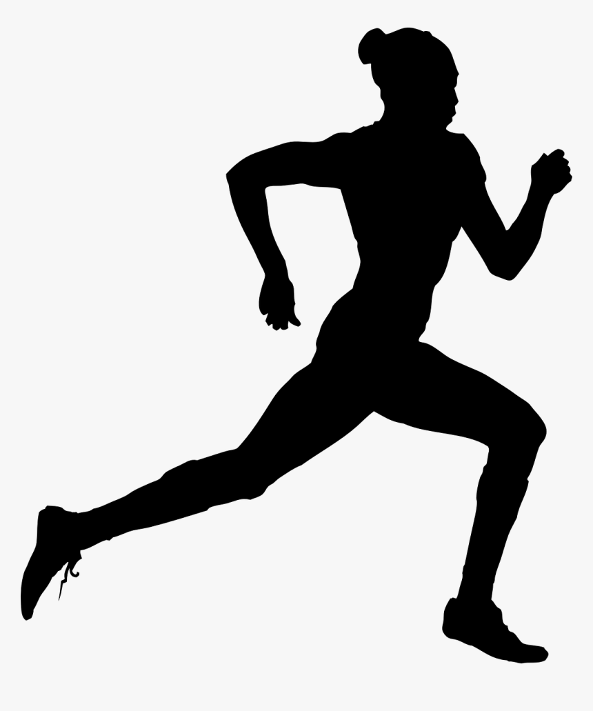 Runner, Run, Running, Woman Runner, Athlete, Sport - Track Silhouette, HD Png Download, Free Download