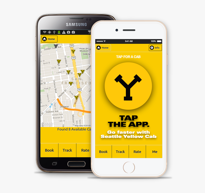 Cab Taxi App, HD Png Download, Free Download