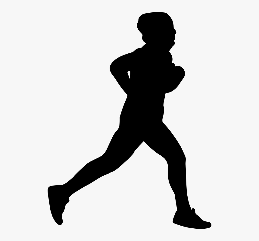 Silhouette, Run, Athlete, Winter, Fit, Runner, Cold - Person Running Silhouette Png, Transparent Png, Free Download