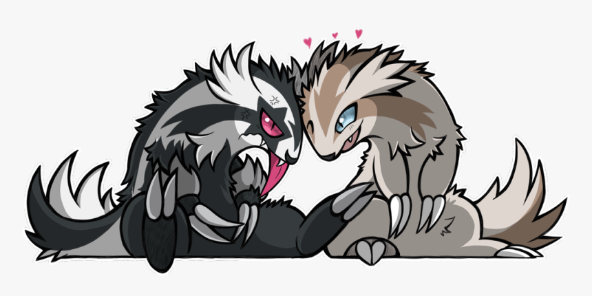 Kiss & Galarian Zigzagoon, HD Png Download, Free Download