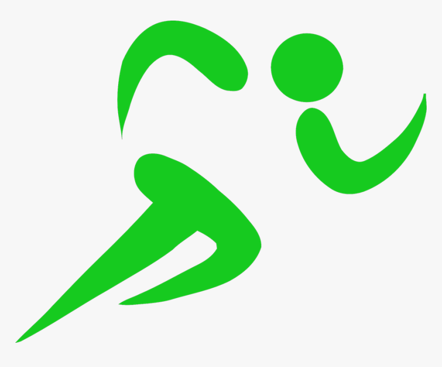 Running, Run, Jogging, Black, Man, Athletic, Action - Runner Clipart Green, HD Png Download, Free Download