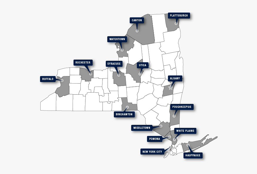 Map Of New York State Featuring Nyslrs Consultation - Map, HD Png Download, Free Download