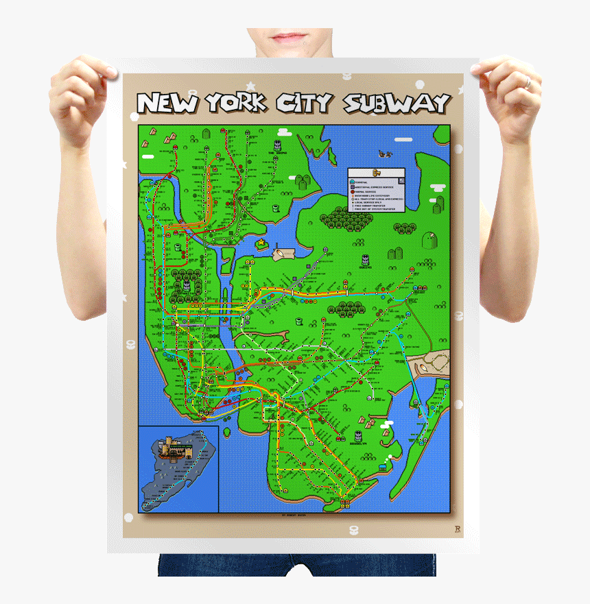 Mario Nyc Subway Map, HD Png Download, Free Download