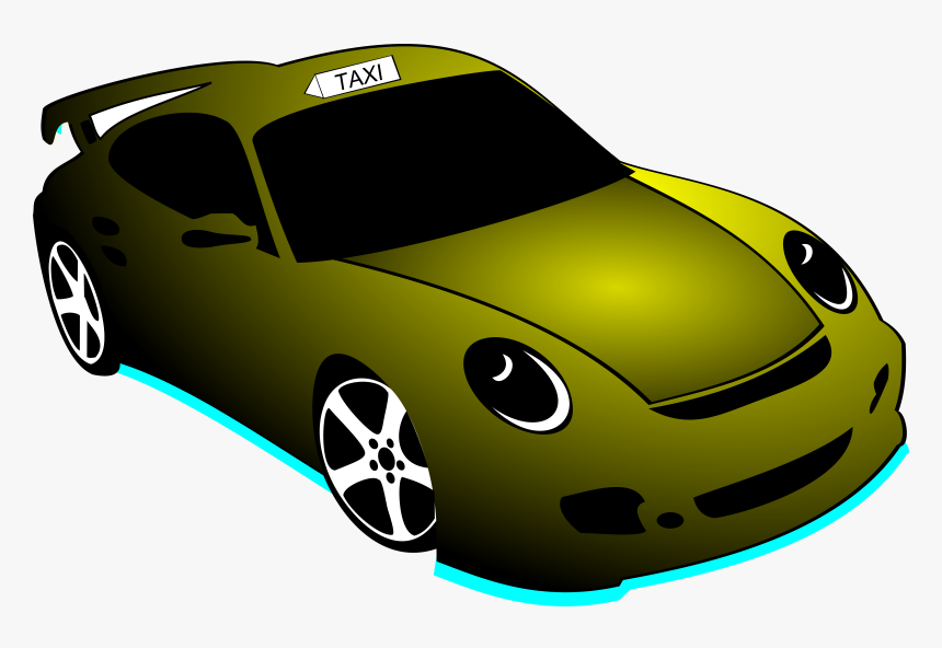 3d Taxi Back Model Png, Transparent Png, Free Download