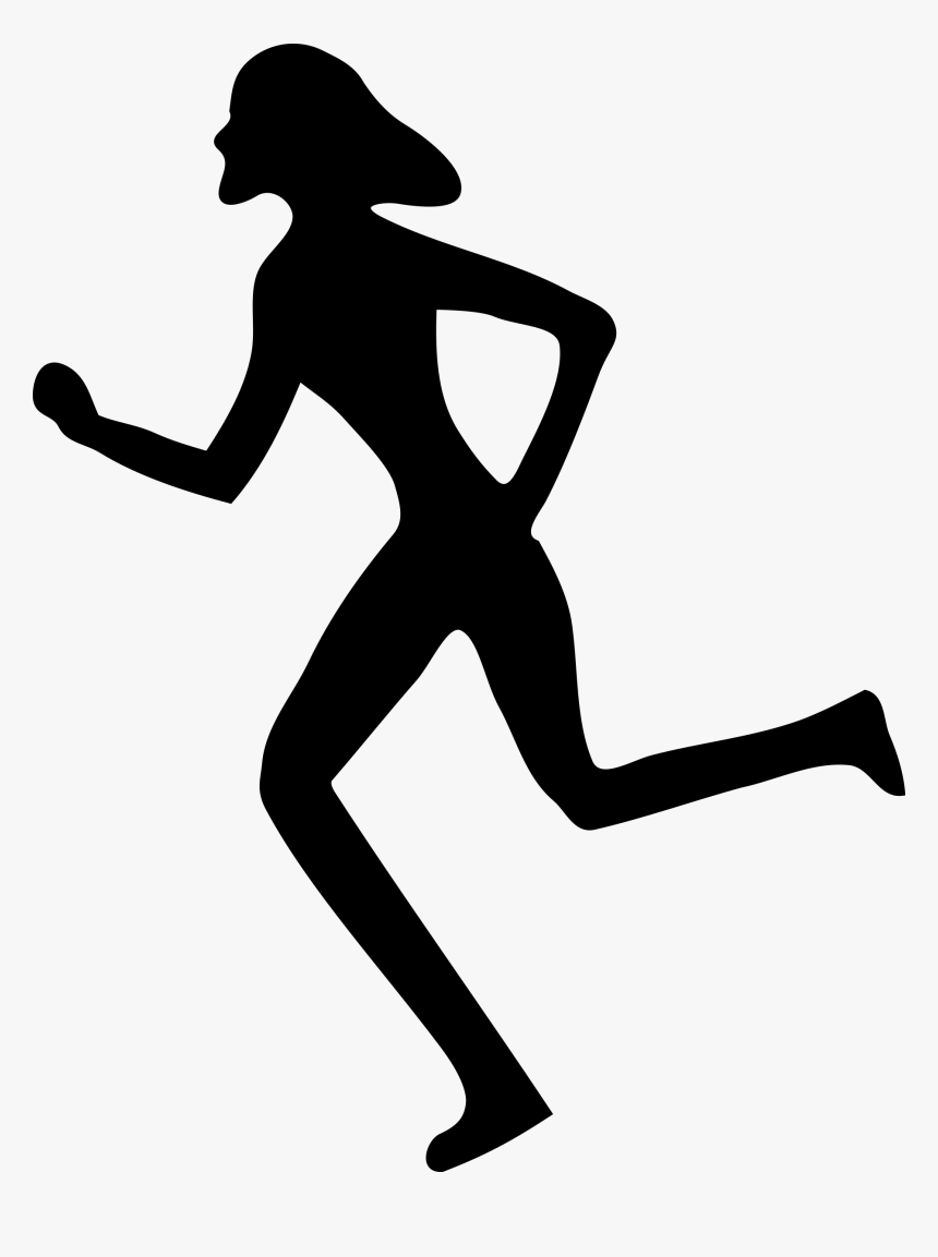 Woman Running Clip Art, HD Png Download, Free Download