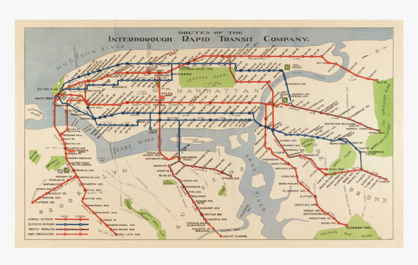 Manhattan Elevated Rail Map, HD Png Download, Free Download