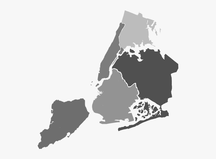 New York City Map Vector , Png Download - 5 Families Map New York, Transparent Png, Free Download