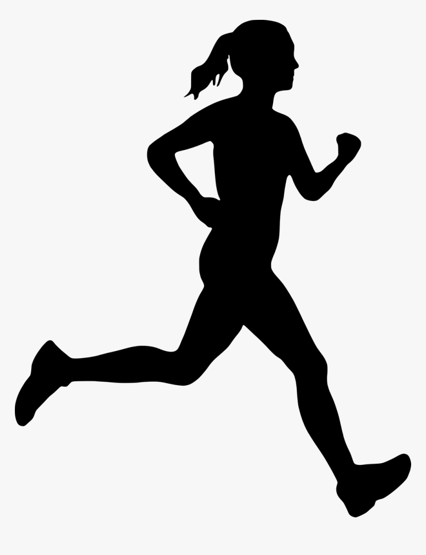 Woman, Running, Silhouette​, Sport, Morning - Girl Running Silhouette Png, Transparent Png, Free Download