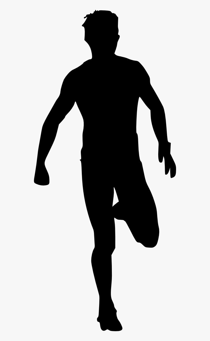 Silhouette Running Man Png, Transparent Png, Free Download