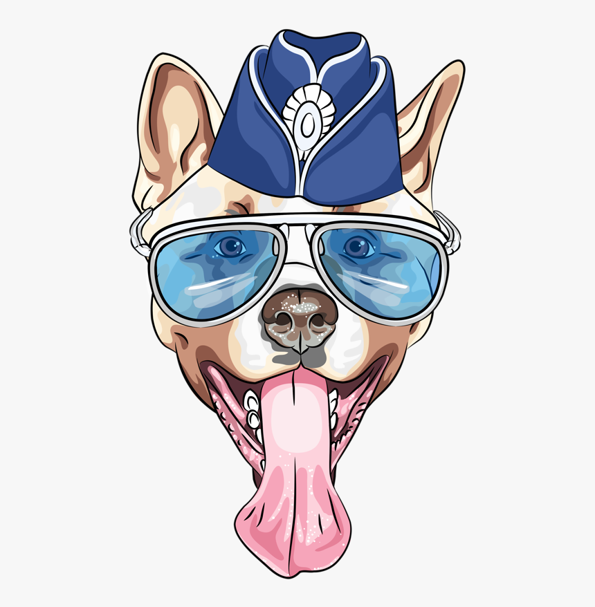 Wearing King Spaniel Bulldog Samoyed Charles Dog Clipart - Hipster Art, HD Png Download, Free Download