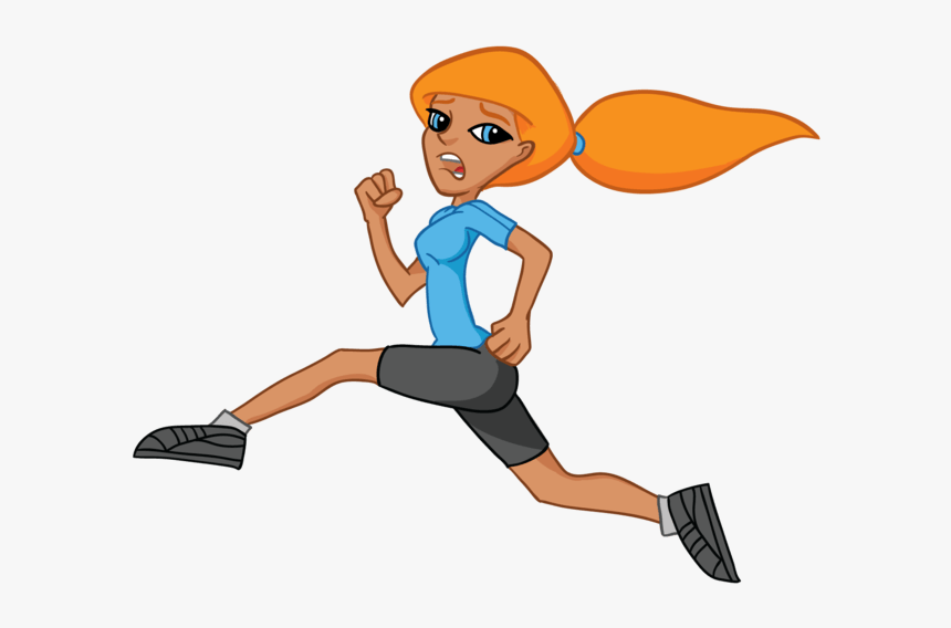 Running Cartoons - Clipart Girl Running Png, Transparent Png, Free Download
