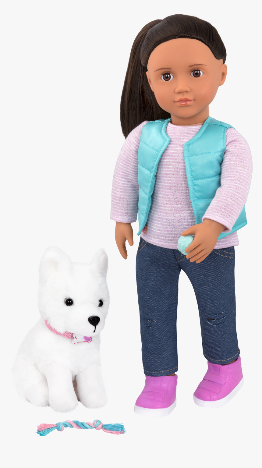 Cassie And Samoyed With Ball And Rope - Our Generation Doll Cassie, HD Png Download, Free Download