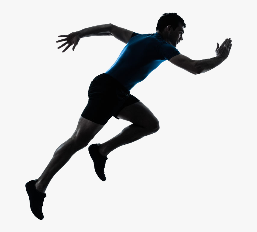 Sprint Running Silhouette Stock Photography - Man Running Silhouette Png, Transparent Png, Free Download