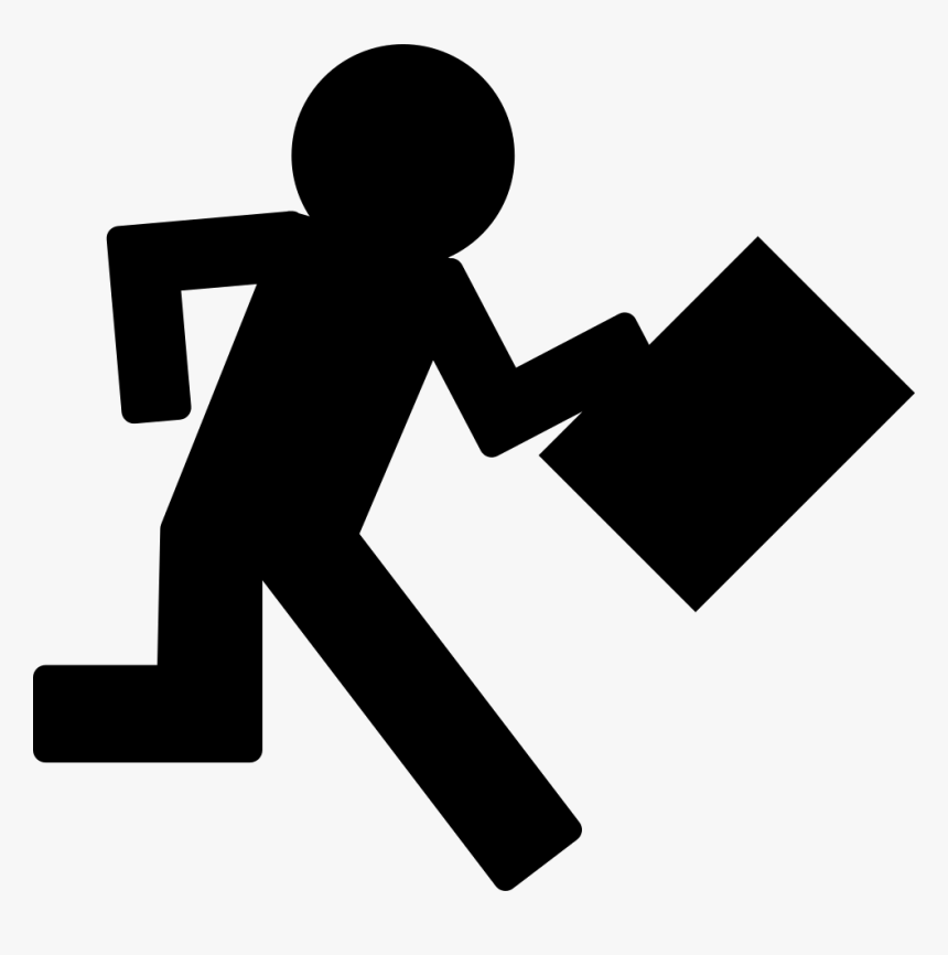 Running Businessman - Business People Run Icon, HD Png Download, Free Download