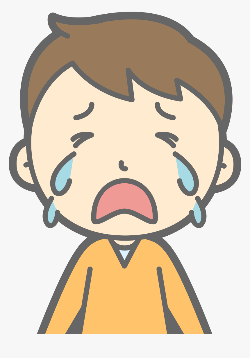 Crying Face Png - Crying Boy Clip Art, Transparent Png, Free Download