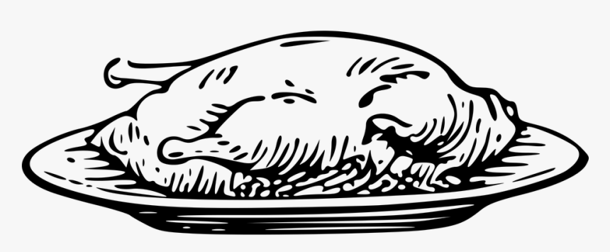 Transparent Whole Chicken Png - Fried Chicken Clipart Black And White, Png Download, Free Download