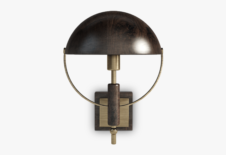 Faraday Wall Lamp In Dark And Smoked Walnut Wood - Transparent Wall Lamps Png, Png Download, Free Download