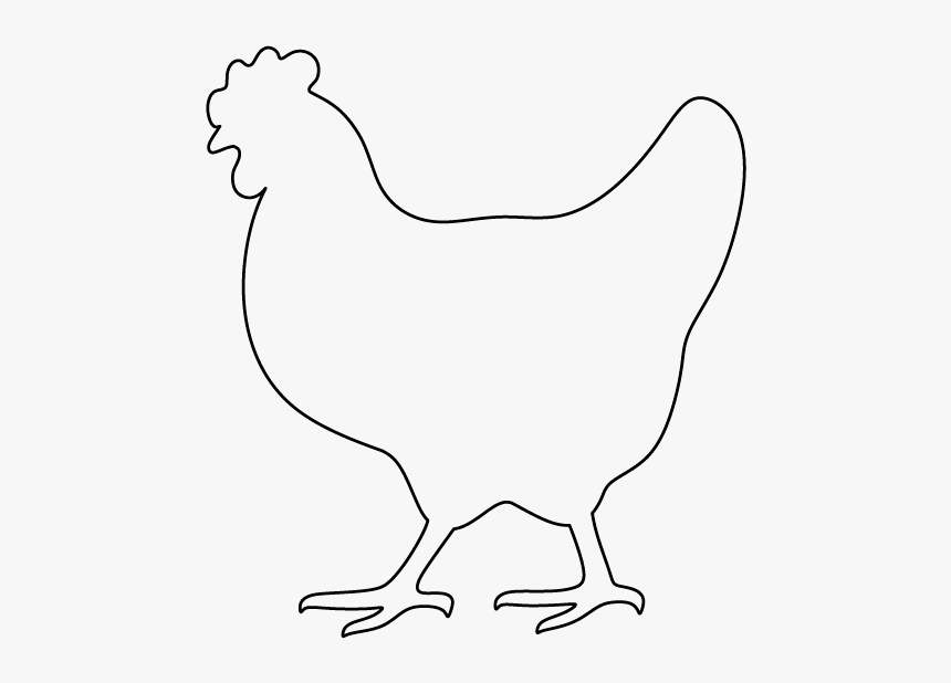 Chicken Png Outline - Huhn Vorlage Zum Ausdrucken, Transparent Png, Free Download
