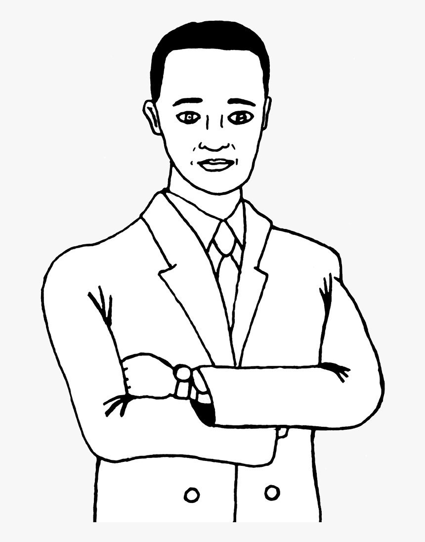 Guy Clipart Perfect Man - Cartoon Man In Suit Drawing, HD Png Download, Free Download