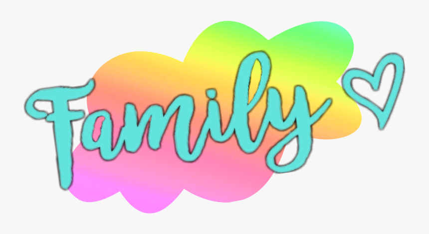 #mq #rainbow #family #text #word #words - Family Rainbow Word Art, HD Png Download, Free Download