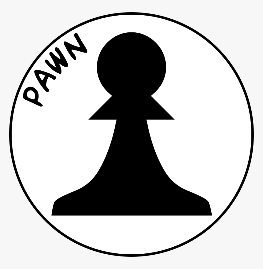 Chess Piece With Name - Pawn Chess Outline White, HD Png Download, Free Download