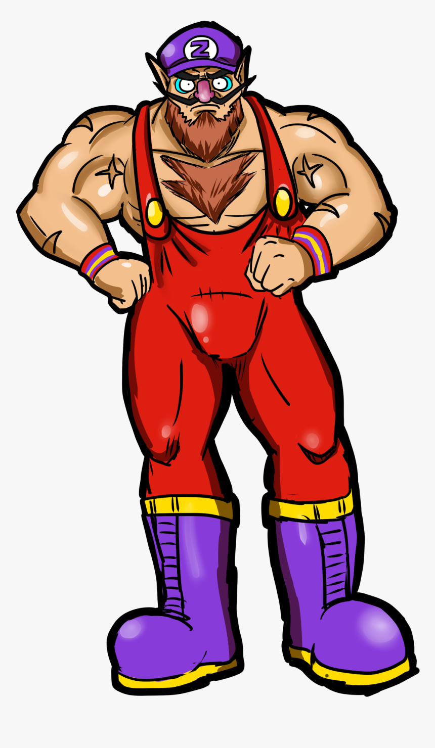 “ Zangief-waluigi Fusion - Cartoon, HD Png Download, Free Download