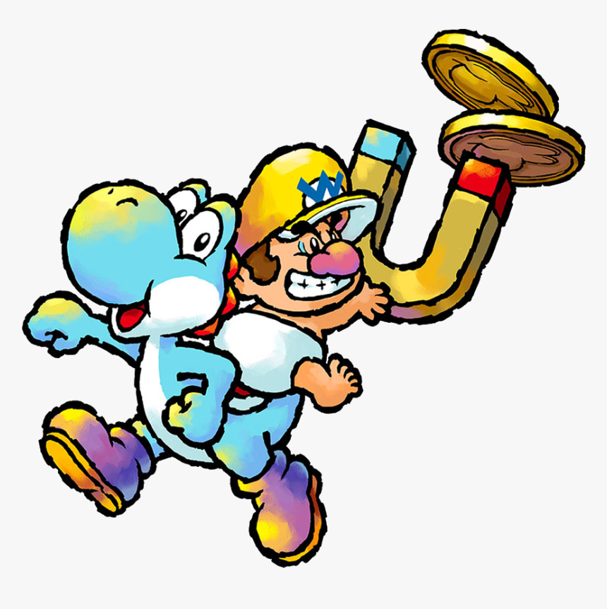 Yoshi And Baby Wario, HD Png Download, Free Download