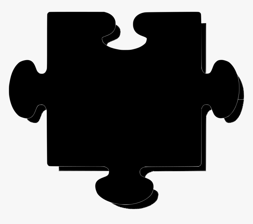 Puzzle Pieces Clip Art , Png Download - Black Jigsaw Pieces, Transparent Png, Free Download