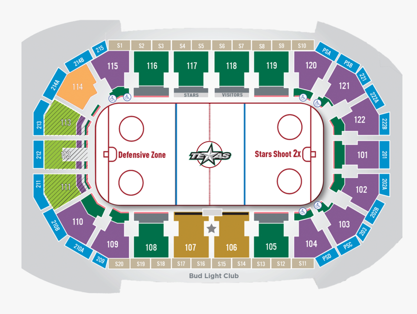 1920 Seating Chart - Seat Number Texas Stars Seating Chart, HD Png Download, Free Download