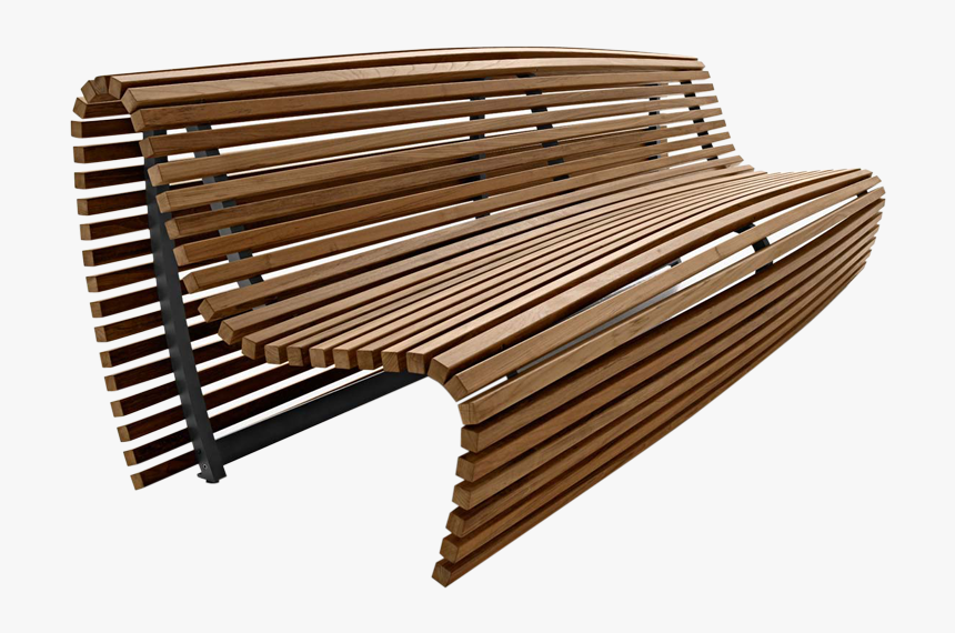 Bench Png Background Image - Curved Wooden Slat Bench, Transparent Png, Free Download