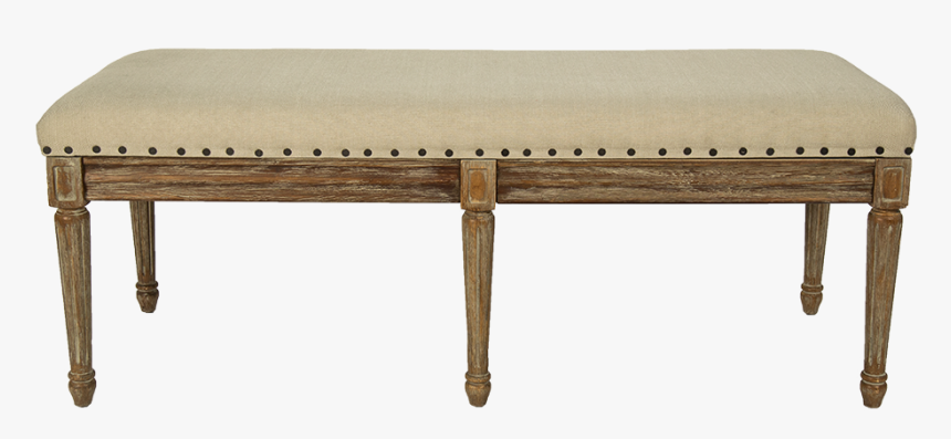 Parisian Natural Linen Bench - Table, HD Png Download, Free Download