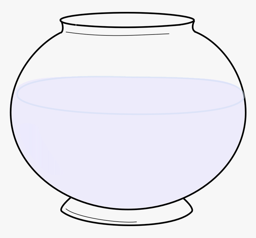 Fishbowl, Empty, Water, Glass, Isolated, Aquarium, - Glass Water Bowl Clipart, HD Png Download, Free Download