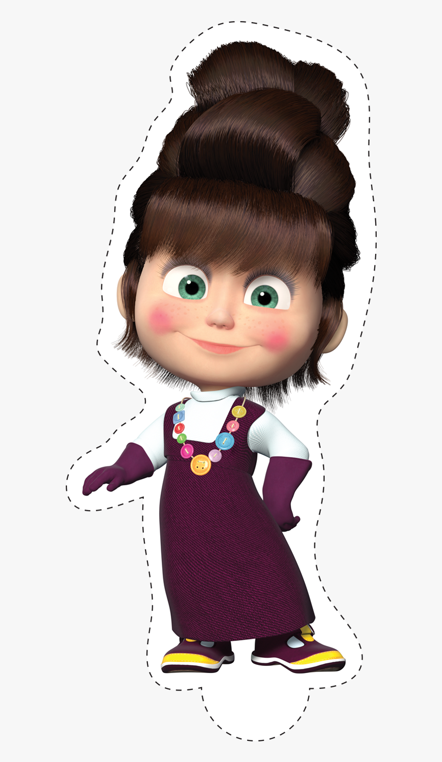 Маша И Медведь - Masha And The Bear Stickers, HD Png Download, Free Download