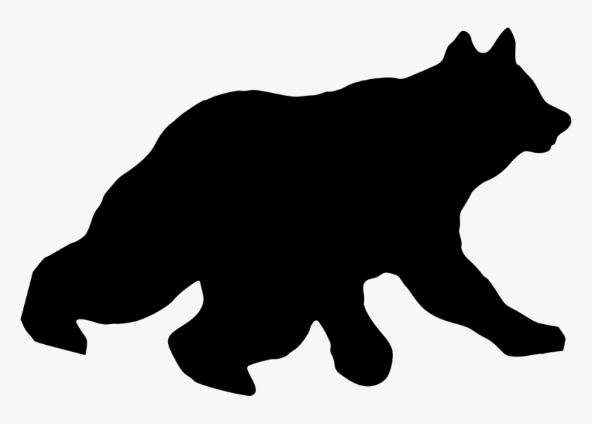 Polar Bear American Black Bear Silhouette Clip Art - Siluetas De Osos De Anteojos, HD Png Download, Free Download