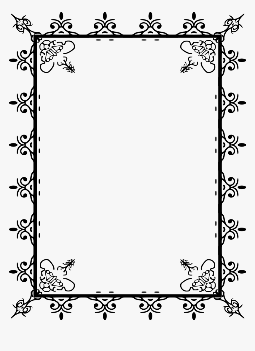Ornate Border Png Page Border Transparent Png - School Simple Design Of Project, Png Download, Free Download