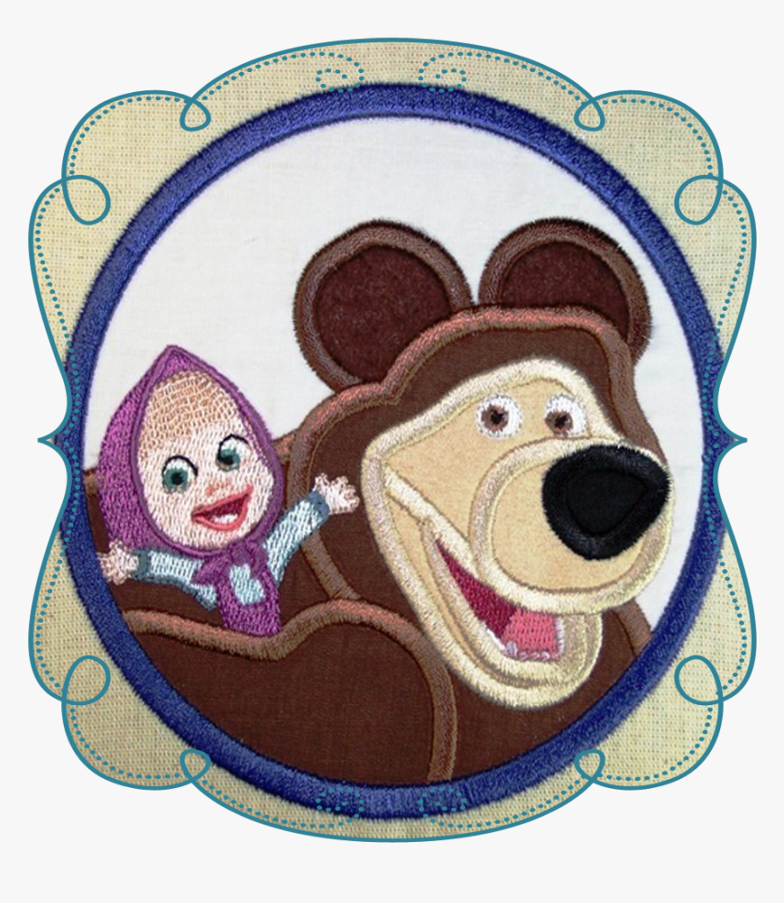 Marsha And Bear - Masha And The Bear Embroidery Design, HD Png Download, Free Download