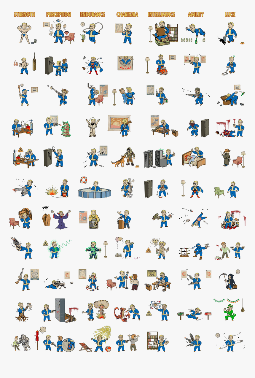Fallout 4 Masked Perk Chart - Fallout 4 Perks Icons, HD Png Download, Free Download
