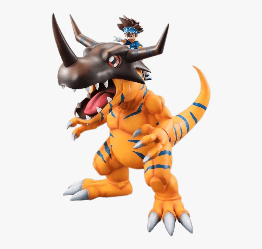 Digimon Characters Greymon And Taichi Clip Arts - Tai And Greymon Figure, HD Png Download, Free Download