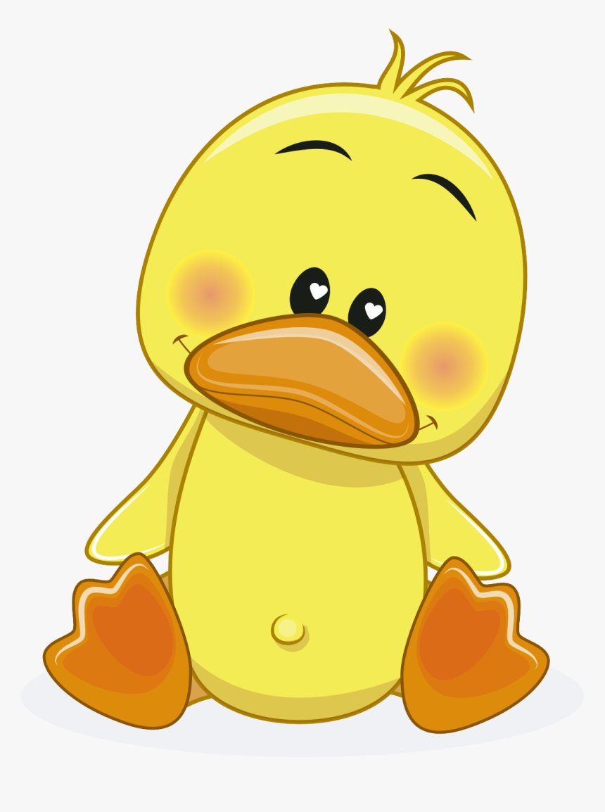 Little Yellow Cartoon Donald Vector Duck Drawing Clipart - Cartoon Duck, HD Png Download, Free Download