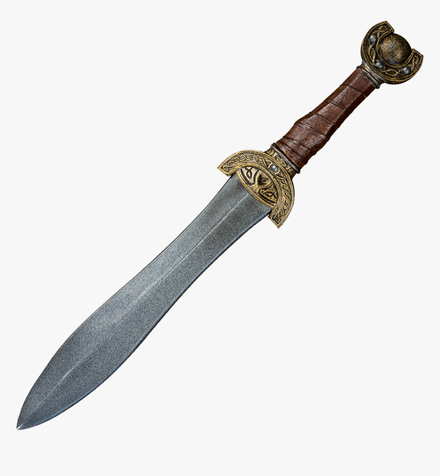 Celtic Leaf Short Larp Sword - Celtic Leaf Bladed Short Sword, HD Png Download, Free Download